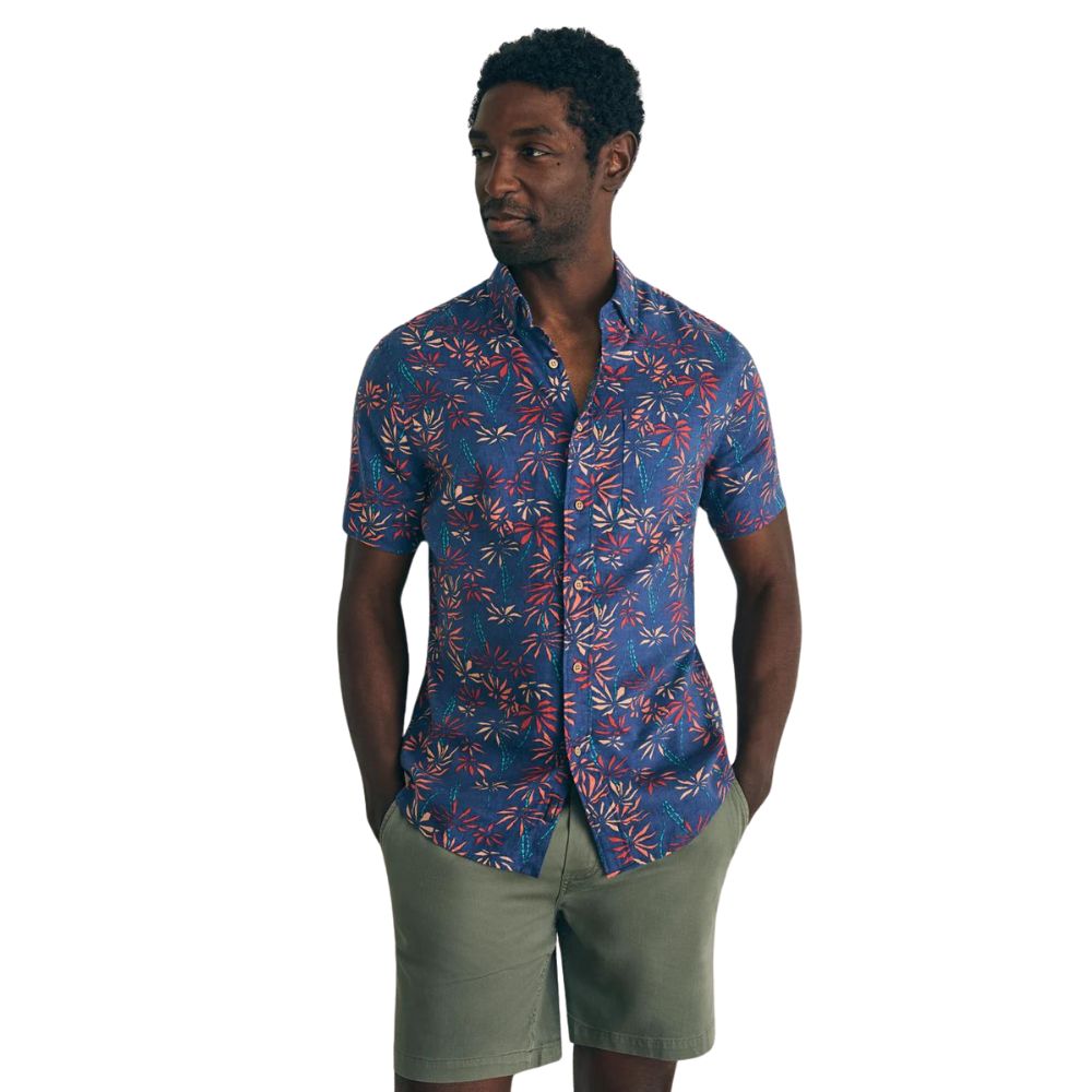 Faherty Men's Short-Sleeve Breeze Shirt