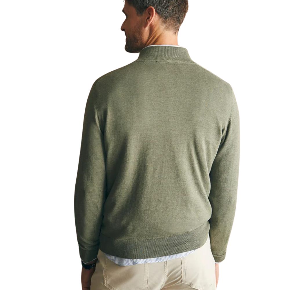 Faherty Men's Movement Quarter Zip Sweater