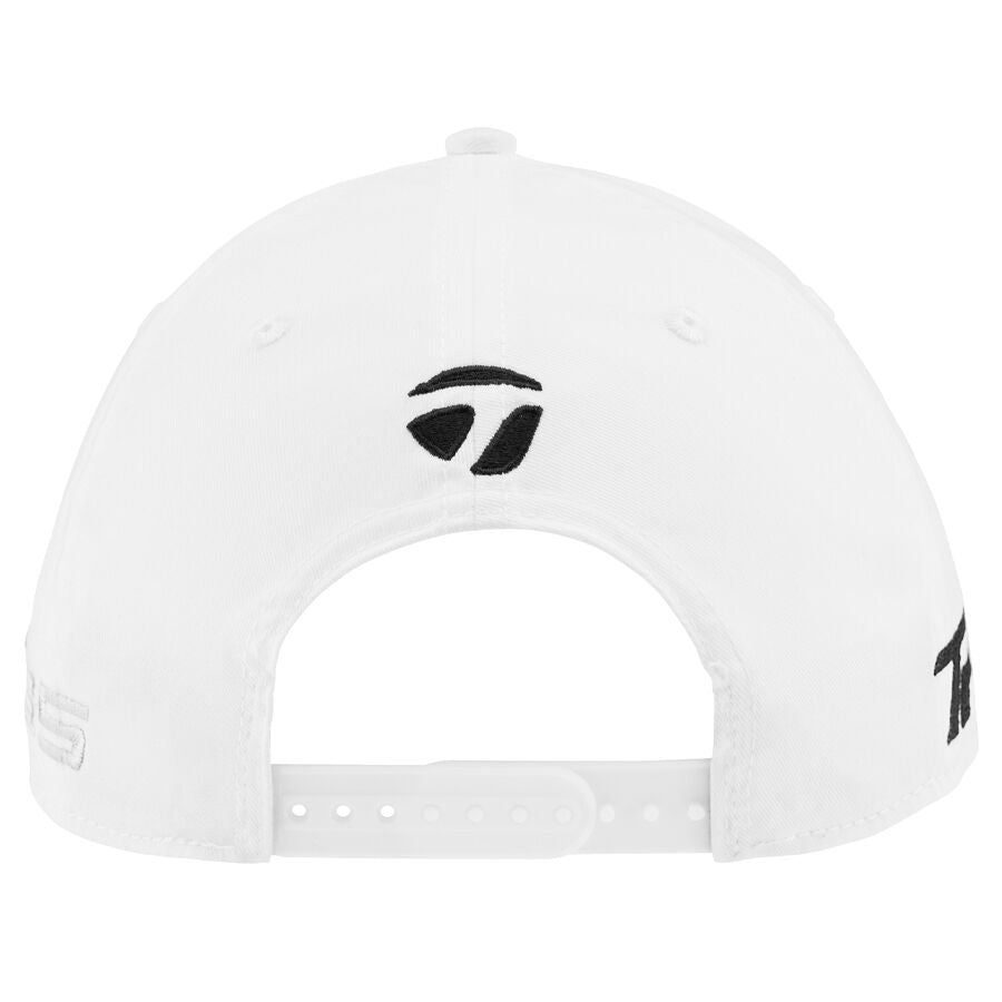 TaylorMade Mens Tour Preferred Flatbill Snapback Hat Qi35 Golf Cap - White - XS