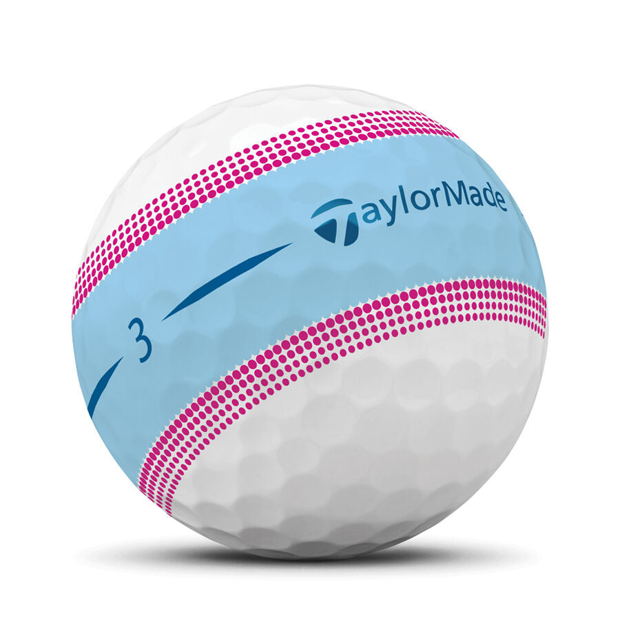 Taylormade Tour Response Stripe Blue/Pink Golf Balls (1 Dozen)
