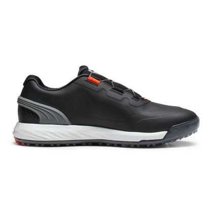 Puma Men's Alphacat Nitro Disc Spikeless Golf Shoes - Black/Shade/Red