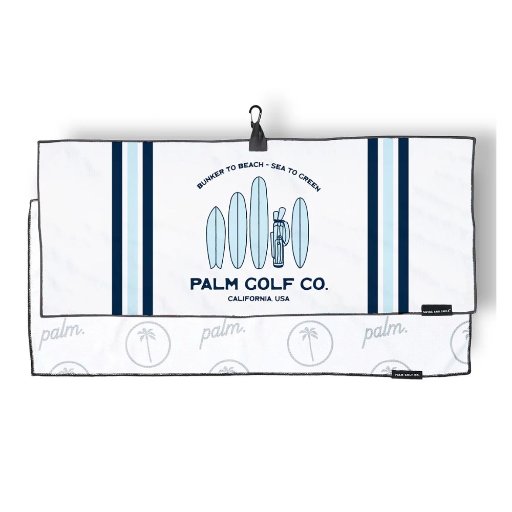 Palm Golf Bag Waffle Knit Towel - Quiver