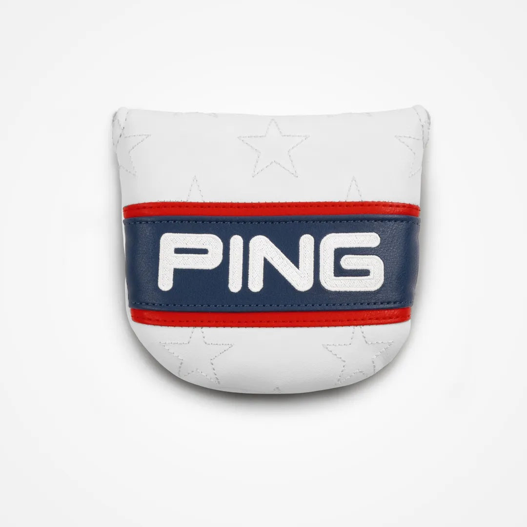 Ping Red, White & Golf Mallet Putter Headcover 2026