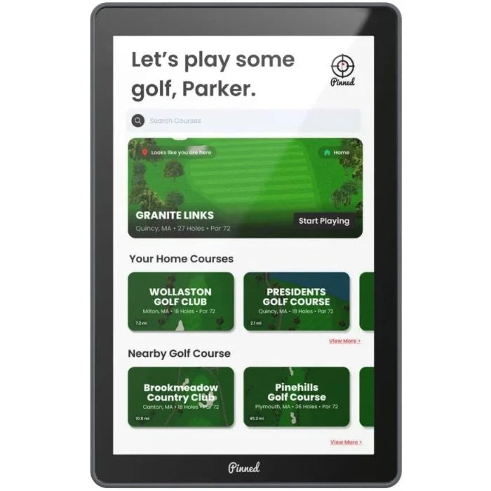 Pinned Golf The Caddie GPS Golf Tablet