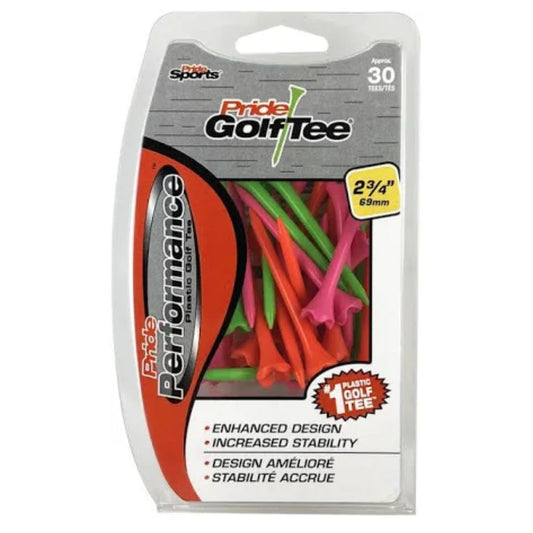 Pride Golf Tee, Citrus 2-3/4 inch 30 pack