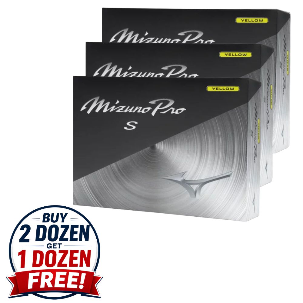 Mizuno Pro S Golf Balls Optic Yellow - Buy 2 Dozen, Get 1 Dozen FREE