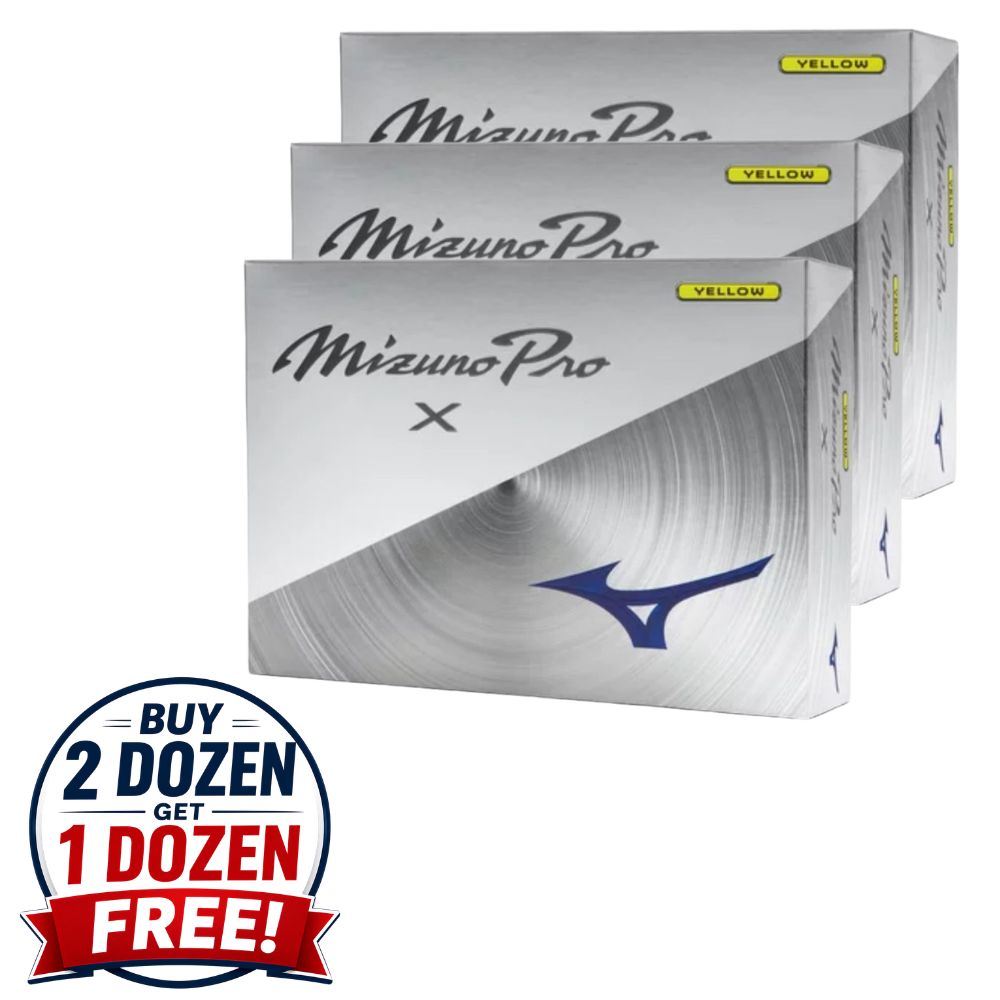 Mizuno Pro X Golf Balls Optic Yellow - Buy 2 Dozen, Get 1 Dozen FREE