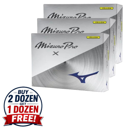 Mizuno Pro X Golf Balls Optic Yellow - Buy 2 Dozen, Get 1 Dozen FREE