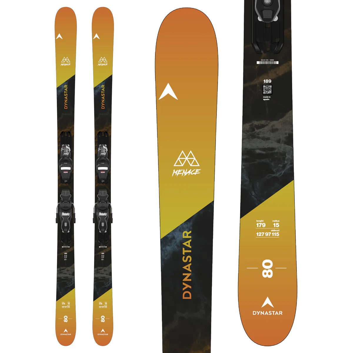 Dynastar M-Menace 80 Skis + XP 10 Bindings 2025
