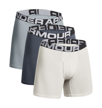 Under Armour Men's Charged Cotton 6" Boxer 3 Pack