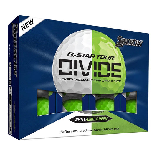 Srixon 2026 Q-StarTour6 Divide Golf Balls White/Green (1 Dozen)