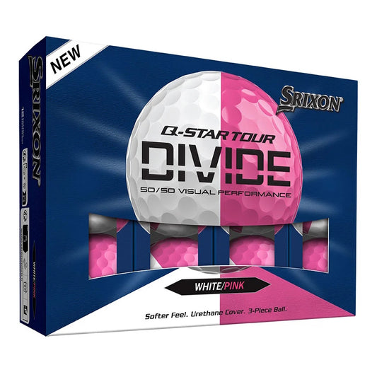 Srixon 2026 Q-Star Tour 6 Divide Golf Balls White/Pink (1 Dozen)