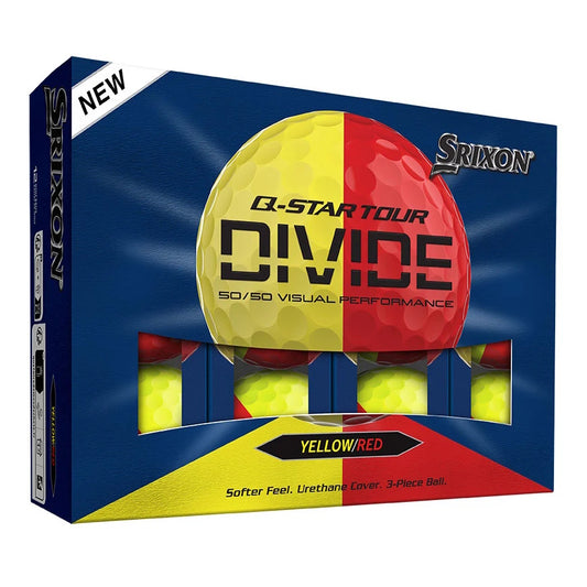 Srixon 2026 Q-Star Tour 6 Divide Golf Balls Yellow/Red (1 Dozen)