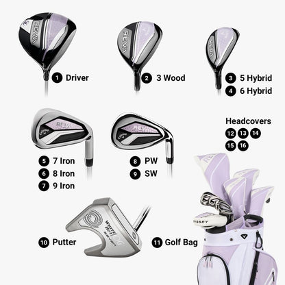 Callaway Reva 24 Violet Mist 11 Piece Cart Bag