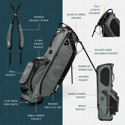 Sunday Golf Ryder 14 Club 5-Way Golf Stand Bag