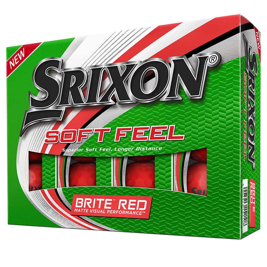 Srixon Soft Feel 12 Brite Matte Red Golf Balls