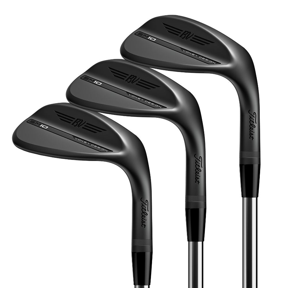 Titleist Vokey SM10 Jet Black Wedge Steel Shaft - 3 Pack