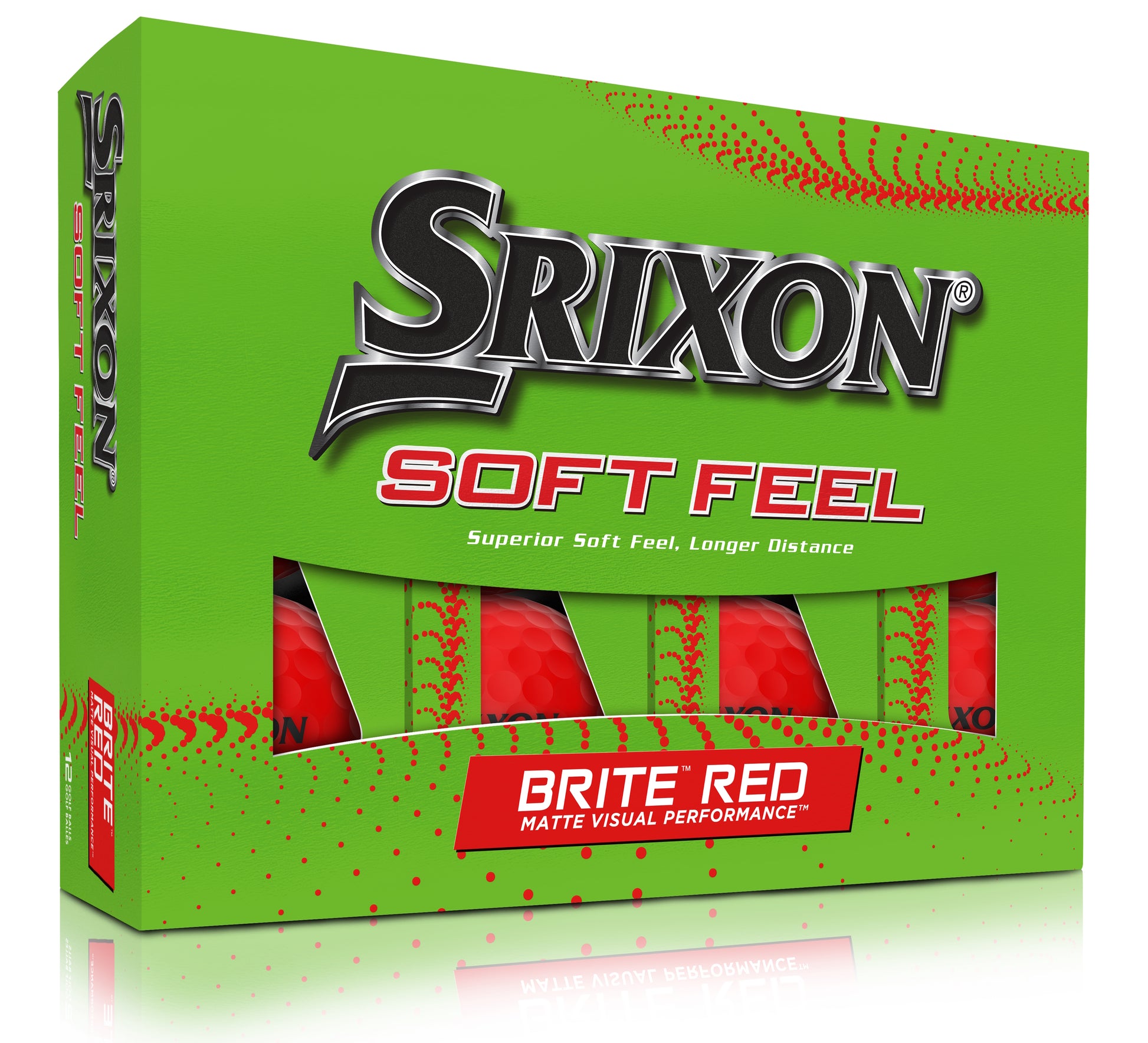 Srixon Soft Feel 13 Brite Red Golf Balls 1 Dozen 2023