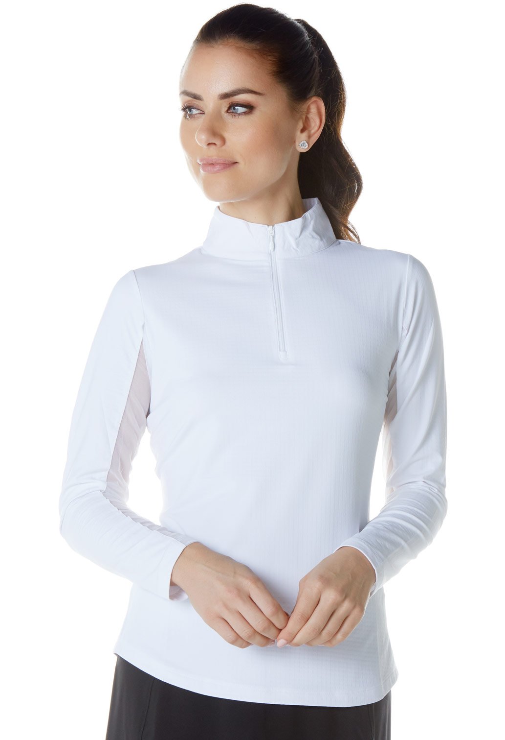 IBKUL Womens Mock Long Sleeve Pullover