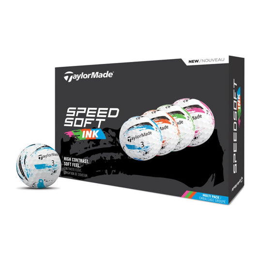 TaylorMade 2024 SpeedSoft Ink Multi Color Golf Balls (1 Dozen)