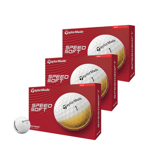 TaylorMade 2024 SpeedSoft White Golf Balls (3 Dozen)