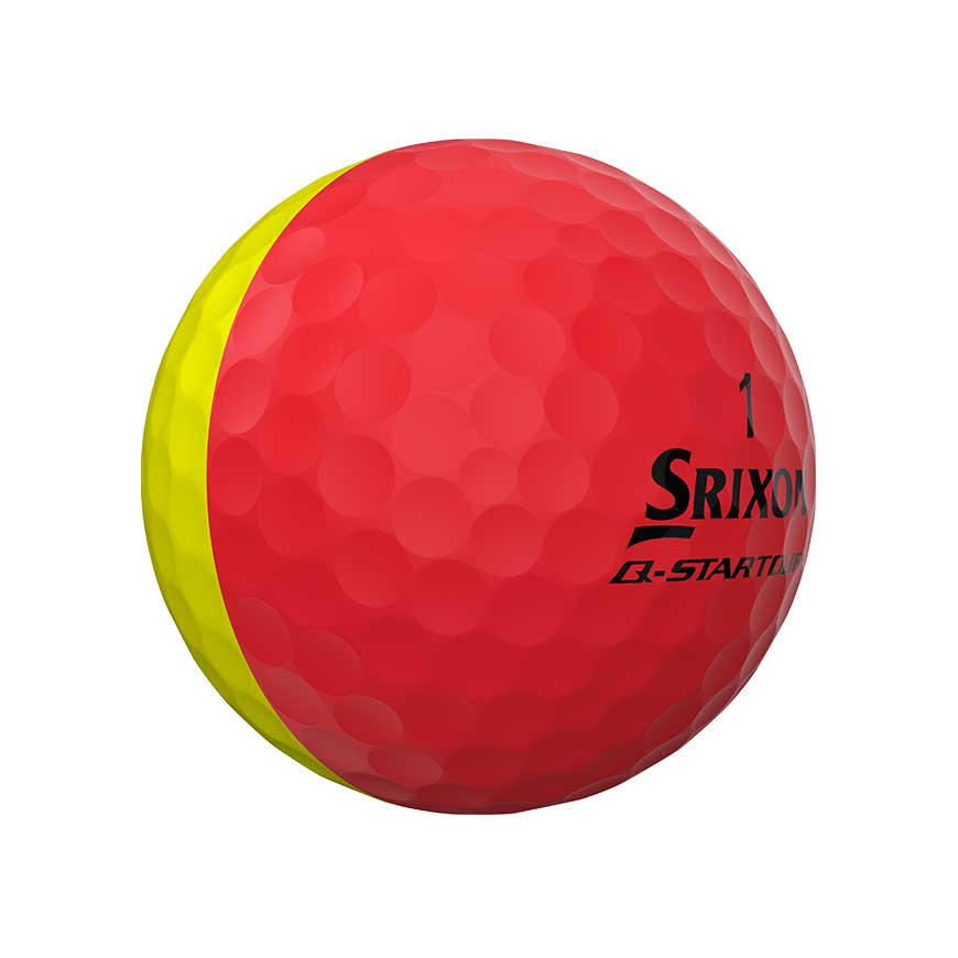 Srixon Q Star Tour Divide Golf Balls 1 Dozen - Brite Red/Yellow