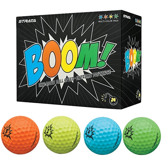 Callaway Strata Boom Golf Balls Multi-Color (2-Dozen Pack)