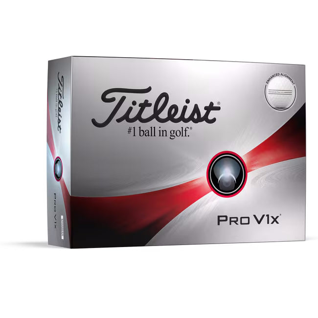 Titleist Pro V1x Golf Balls White Enhanced Alignment (1 Dozen) 2024