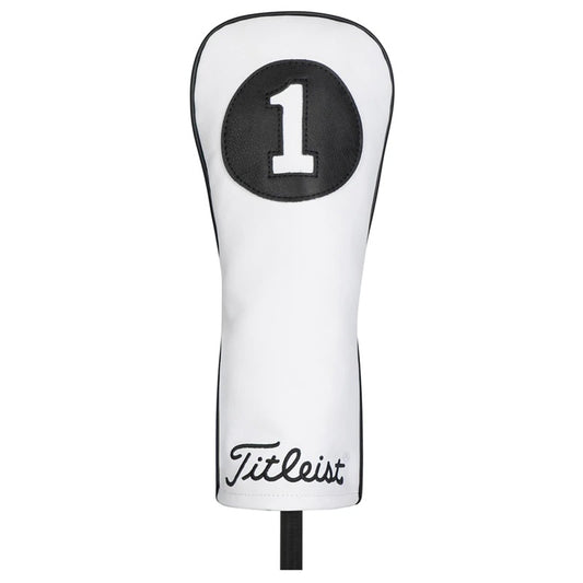 Titleist White and Black Leather Driver Headcover