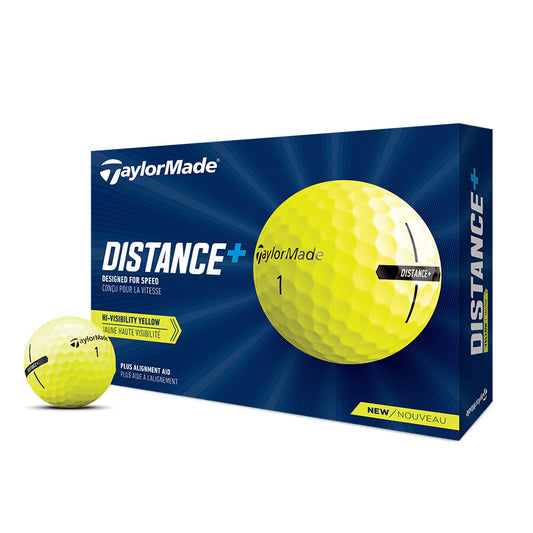 TaylorMade Distance+ Golf Balls Yellow (1-Dozen)