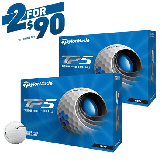 Taylormade TP5 White Golf Balls (2 Dozen Promo)