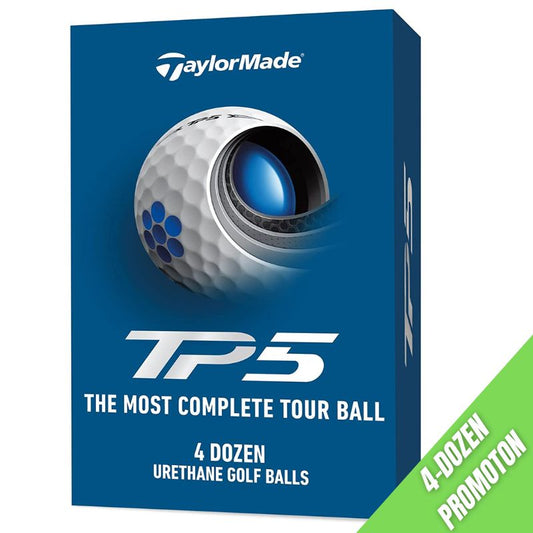 Taylormade TP5 Golf Balls - Buy 3 Dozen Get 1 Free (4-Dozen Pack)