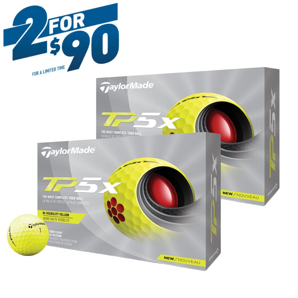 Taylormade TP5x Yellow Golf Balls (2 Dozen Promo)