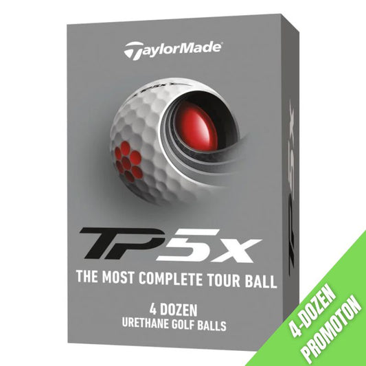 Taylormade TP5x Golf Balls - Buy 3 Dozen Get 1 Free (4-Dozen Pack)