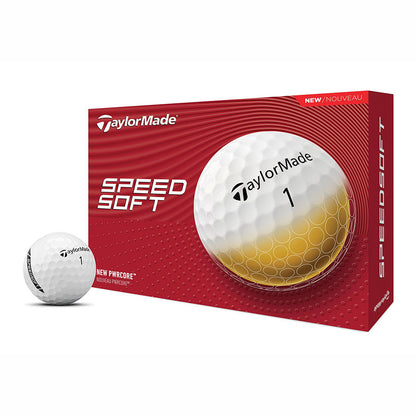 TaylorMade 2024 SpeedSoft White Golf Balls (1 Dozen)