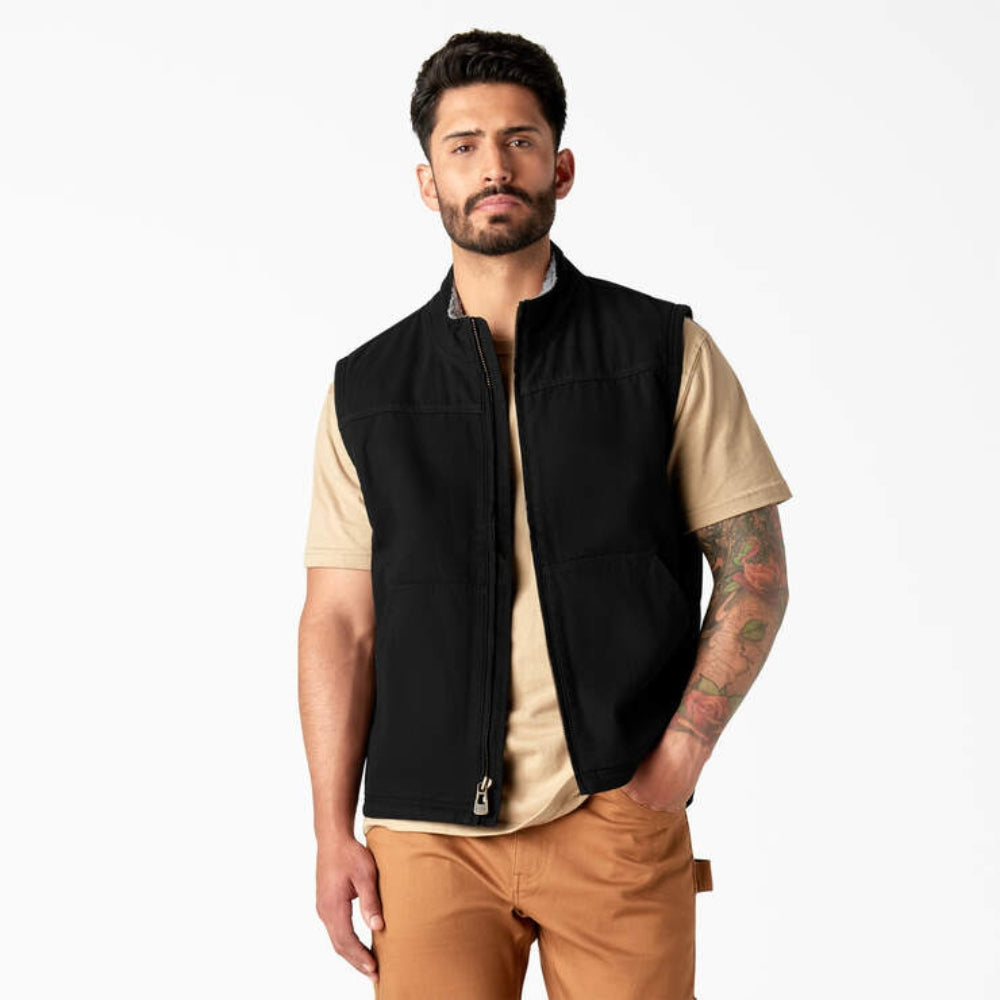 Dickies Men's Duck Canvas High Pile Fleece Lined Vest