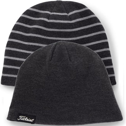 Titleist Women's Beanie Hat - Navy/White Reversible Knit Hat For Fall & Winter