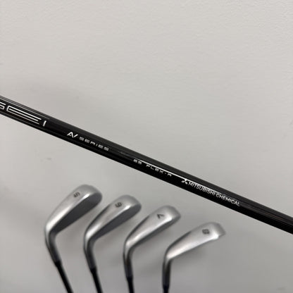 Tour Edge Exotics E723 Iron Set 5-,PW,AW Graphite Shafts Right Hand Pre-Owned