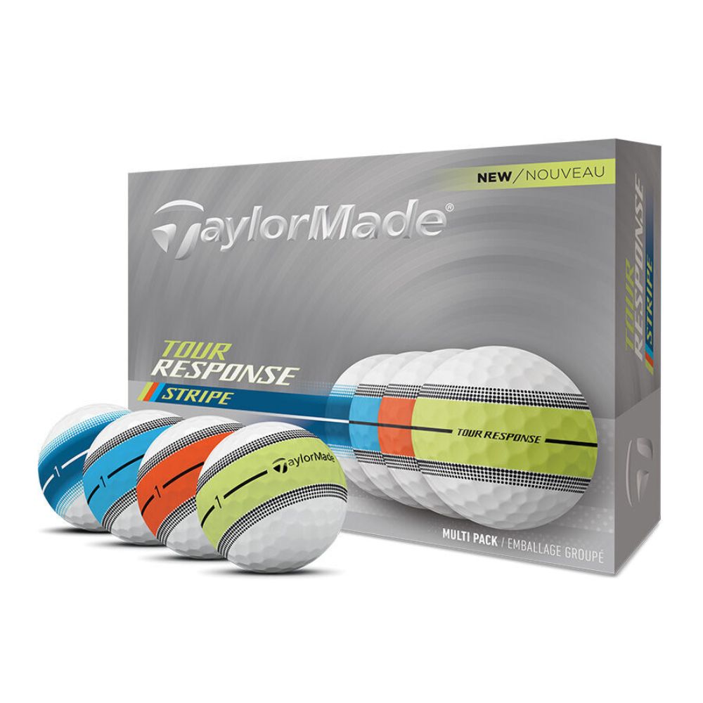 Taylormade Tour Response Stripe Neon Multi Golf Balls (1 Dozen) 2025