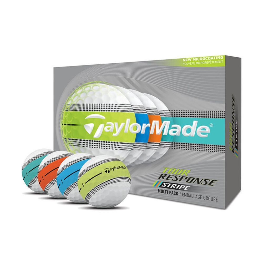TaylorMade 2026 Tour Response Neon Multi Stripe Golf Balls
