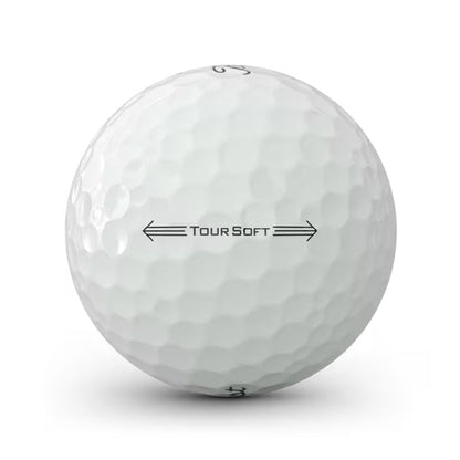 Titleist 2026 Tour Soft White Golf Balls - 1 Dozen + AIM Sleeve