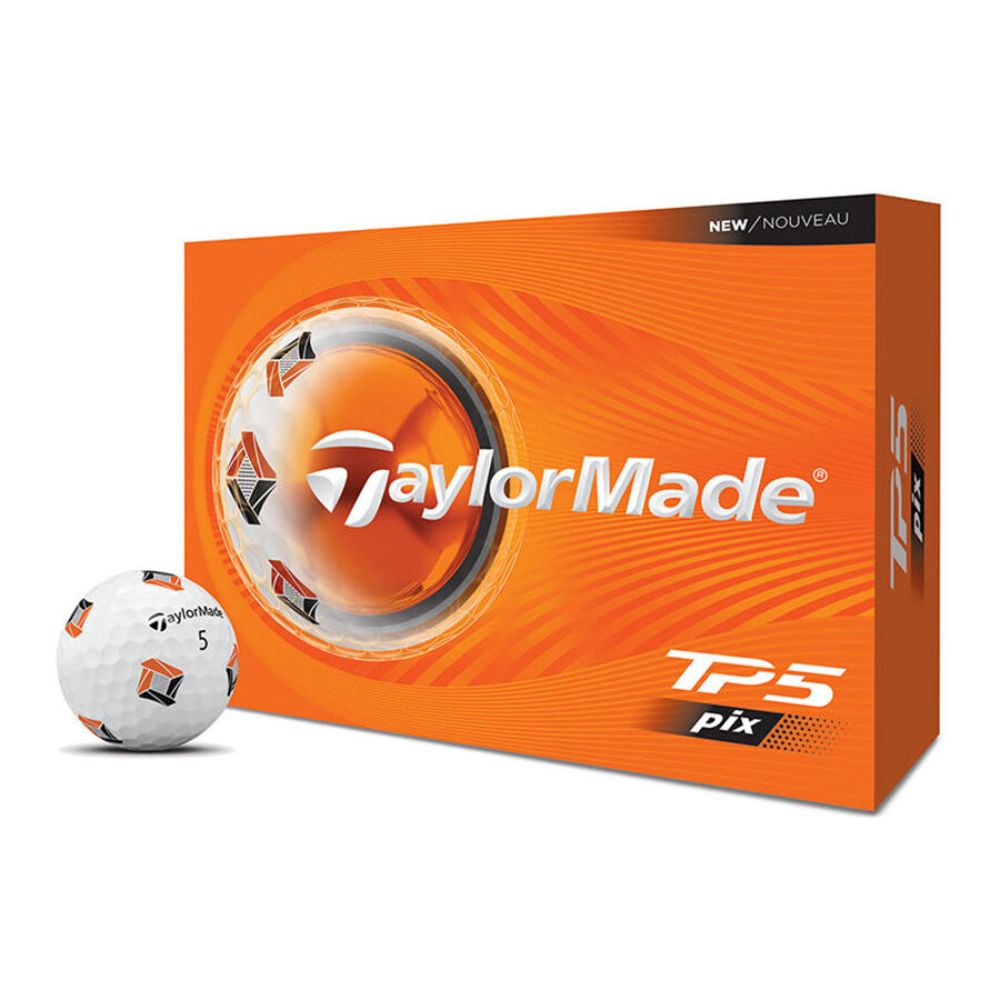 TaylorMade 2026 TP5 pix White Golf Balls (2 Dozen)