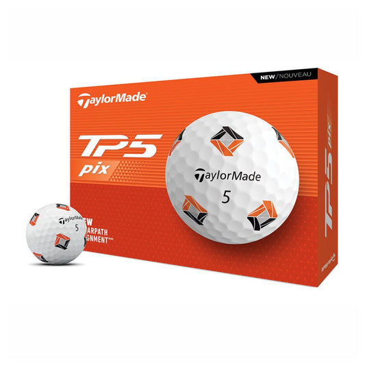 TaylorMade 2024 TP5 pix 3.0 White Golf Balls (1 Dozen)