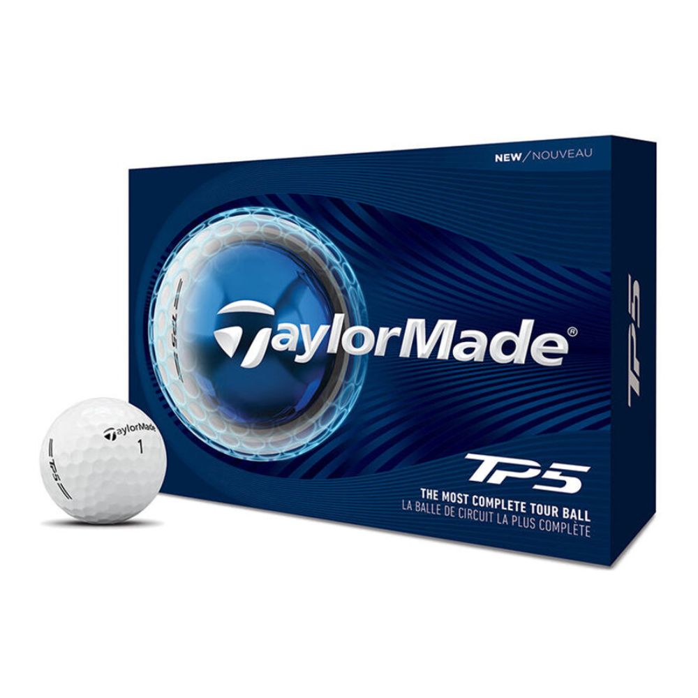TaylorMade 2026 TP5 White Golf Balls (2 Dozen)