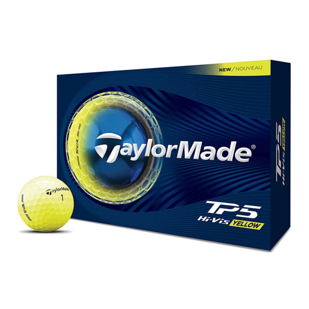 TaylorMade 2026 TP5 Yellow Golf Balls (2 Dozen)
