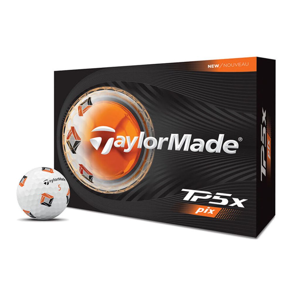 TaylorMade 2026 TP5x pix White Golf Balls (2 Dozen)