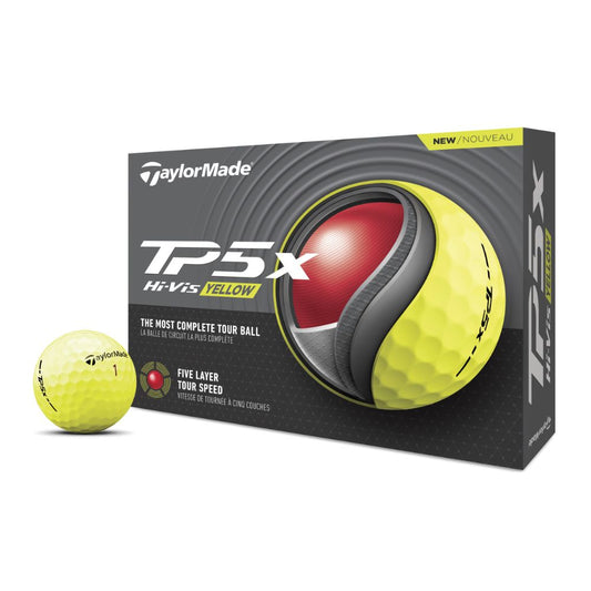 TaylorMade 2024 TP5x Yellow Golf Balls (1 Dozen)