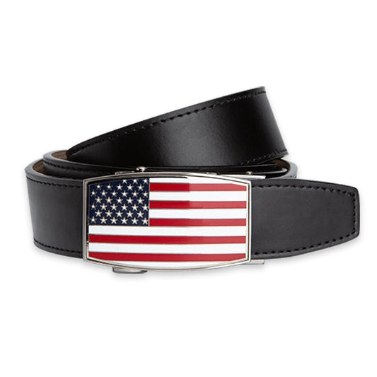 Nexbelt USA Flag Aston Black Ratchet Golf Belt