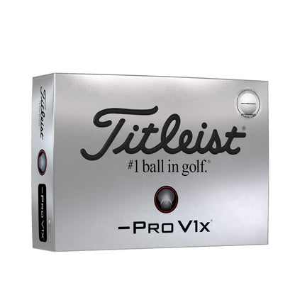Titleist 2025 Pro V1x Left Dash Perf Align Black Golf Balls