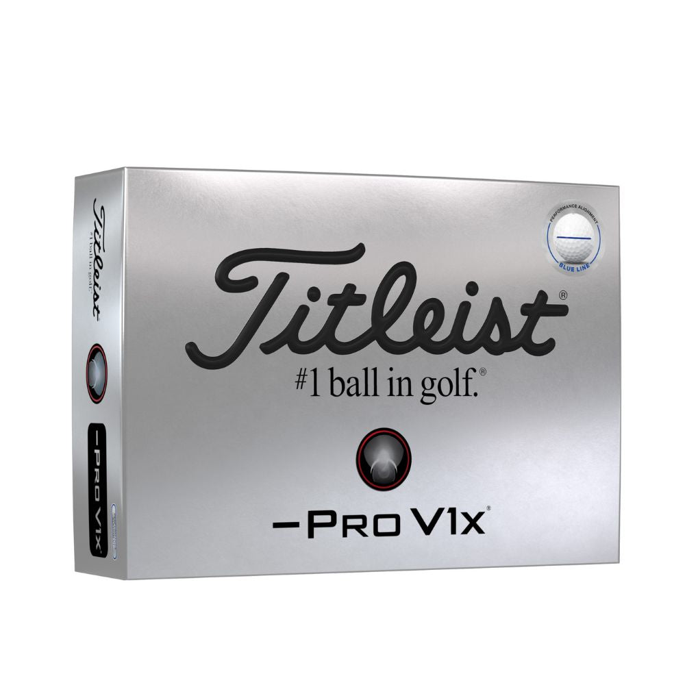 Titleist 2025 Pro V1x Left Dash Performance Align Blue Golf Balls